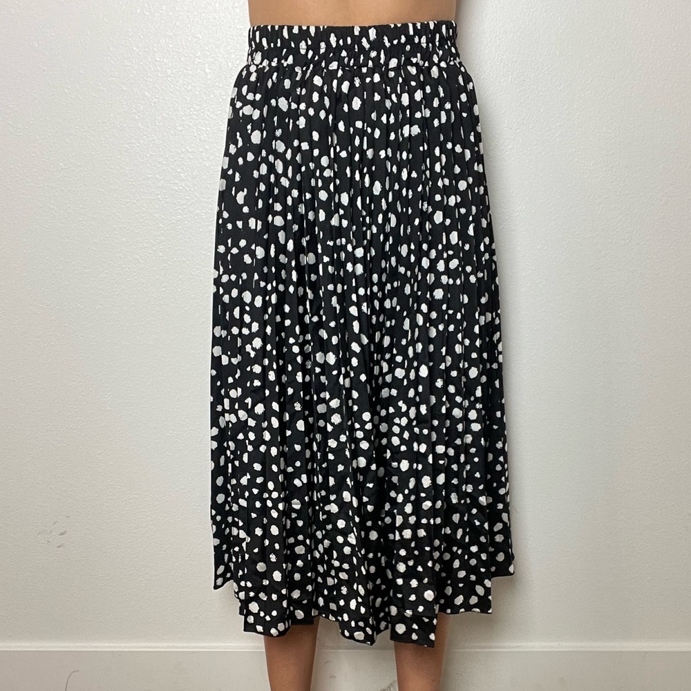 XS Polka Dot Midi Skirt SHEIN